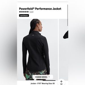 Fabletics PowerHold Performance Jacket Size Medium Black